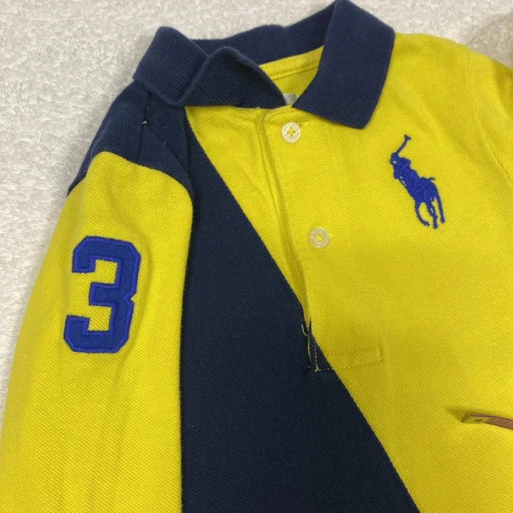 Ralph Lauren color block polo romper 12m